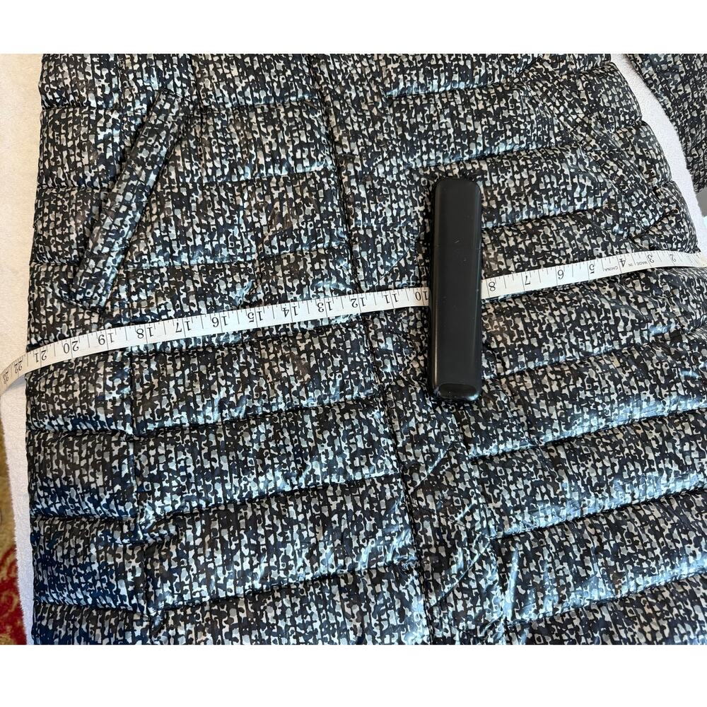 Statement Printed Down Long Removable Hooded Puff… - image 8